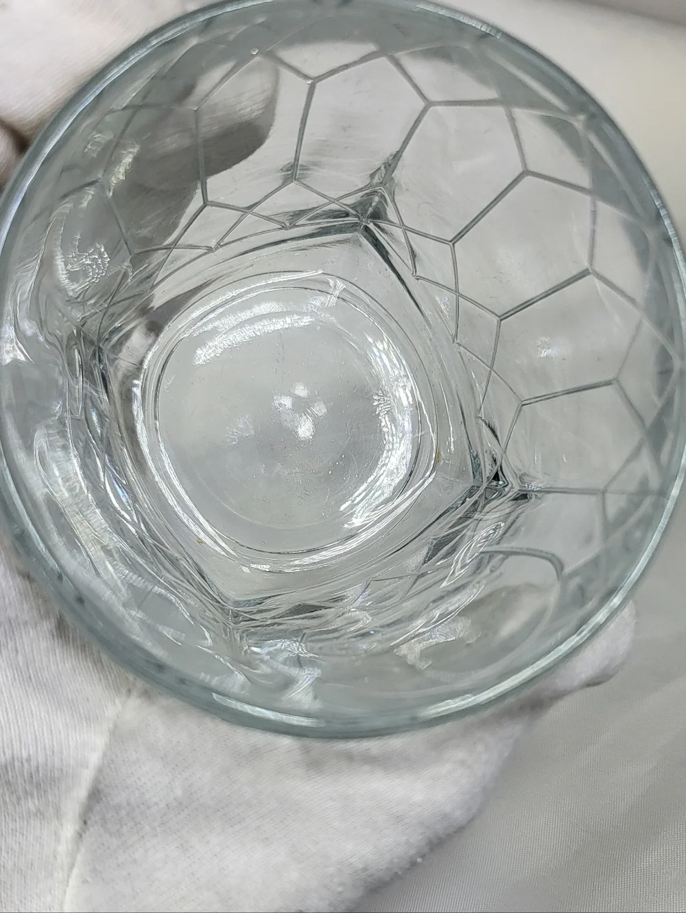 Crown Royal Embossed Diamond Pattern Low Ball Whiskey Glass 10oz